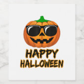 Happy Halloween Costume Funny Pumpkin Weinetikett (Einzelnes Label)