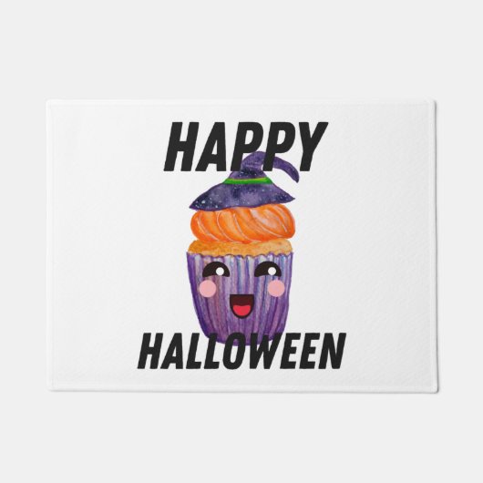 Happy Halloween Costume Halloween Cupcake Fußmatte (Vorderseite)
