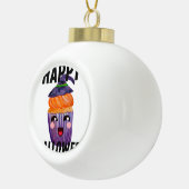 Happy Halloween Costume Halloween Cupcake Keramik Kugel-Ornament (Rechts)