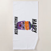 Happy Halloween Costume Halloween Cupcake Strandtuch (Vorderseite)