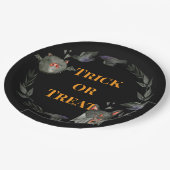 Happy Halloween Costume Party Bat Pappteller (Schrägansicht)