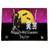 Happy Halloween Costume Party Mummy Pink Große Geschenktüte (Vorderseite)