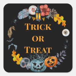 Happy Halloween Costume Party Pumpkin Quadratischer Aufkleber