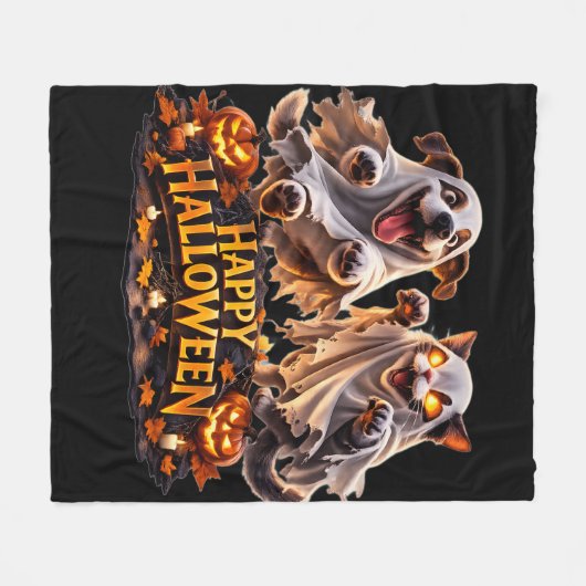 Happy Halloween cozy fleece (Vorderseite (Horizontal))