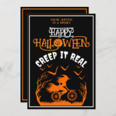 Happy Halloween Creep It Real Kostüm Party Einladung (Vorne/Hinten)