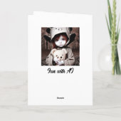 Happy Halloween | Creepisches Kind mit Teddy Bär Karte (Rückseite)