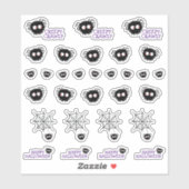 Happy Halloween Creepy Crawly Black Spider Web Aufkleber (Blatt)