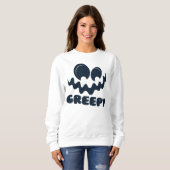 Happy Halloween Creepy Funny Face Sweatshirt (Vorne ganz)