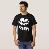 Happy Halloween Creepy Funny Face T-Shirt (Vorne ganz)