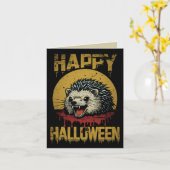 Happy Halloween Creepy Igel Karte (Gelbe Blume)
