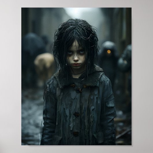 Happy Halloween, Creepy Little Child Face Poster (Vorne)