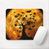 Happy Halloween Creepy Owls auf einem Baummousepad Mousepad (Mit Mouse)