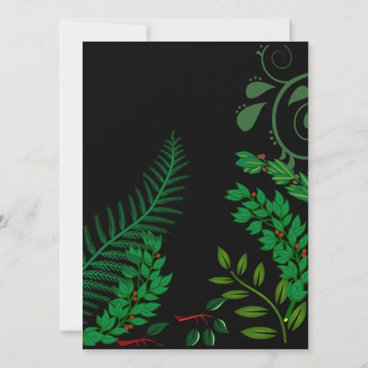 Happy Halloween Creepy Spooky Greenery Dark Night (Rückseite)