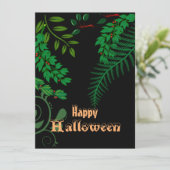 Happy Halloween Creepy Spooky Greenery Dark Night (Stehend Vorderseite)