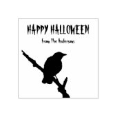 Happy Halloween Crow Wood Art Briefmarke Gummistempel (Prägung)