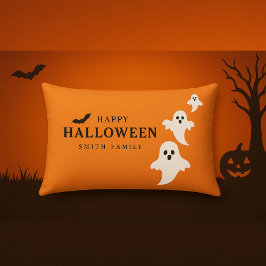 Happy Halloween Custom Familienname Ghost Dekokissen