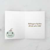 Happy Halloween Custom Message Pastel Pumpkins Karte (Innenseite)