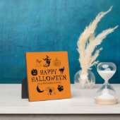 Happy Halloween custom name black & orange decor Fotoplatte (InSitu)