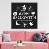Happy Halloween custom name black spooky decor Leinwanddruck (Insitu (Wohnzimmer))