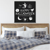 Happy Halloween custom name black spooky decor Leinwanddruck (Insitu (Schlafzimmer))