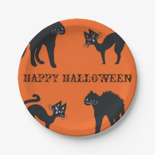 Happy Halloween Custom Paper Teller Black Cats