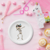 Happy Halloween Dab Skeleton Pirate Party Pappteller (Party)