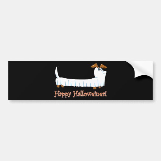 Happy Halloween Dackel Autoaufkleber (Vorne)