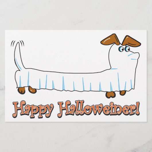 Happy Halloween Dackel Briefpapier (Vorderseite)