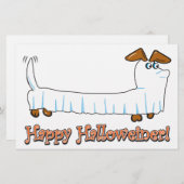 Happy Halloween Dackel Briefpapier (Vorne/Hinten)