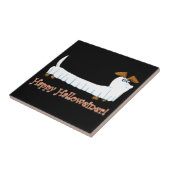 Happy Halloween Dackel Fliese (Seite)