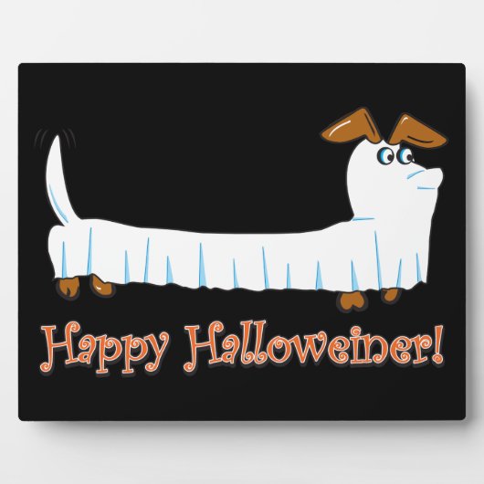 Happy Halloween Dackel Fotoplatte (Vorderseite)