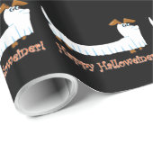 Happy Halloween Dackel Geschenkpapier (Rolleneckpunkt)
