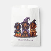 Happy Halloween Dackel Hexenhunde Geschenktütchen (Vorderseite)