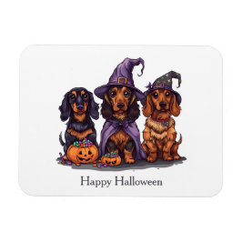 Happy Halloween Dackel Hexenhunde Magnet
