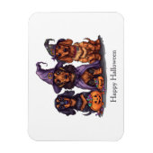 Happy Halloween Dackel Hexenhunde Magnet (Vertikal)