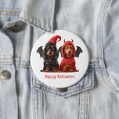 Happy Halloween Dackel Hunde Devil Bat Button (Beispiel)