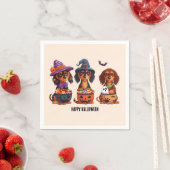 Happy Halloween Dackel Hunde Serviette (Beispiel)