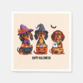 Happy Halloween Dackel Hunde Serviette (Vorderseite)