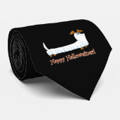 Happy Halloween Dackel Krawatte (Gerollt)