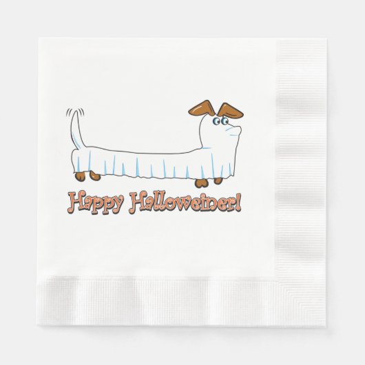 Happy Halloween Dackel Serviette (Vorderseite)