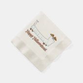 Happy Halloween Dackel Serviette (Ecke)