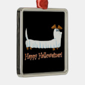 Happy Halloween Dackel Silbernes Ornament (Rechts)