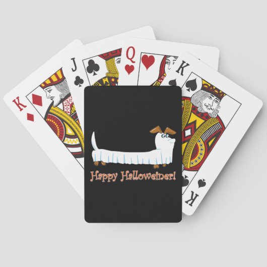Happy Halloween Dackel Spielkarten (Rückseite)