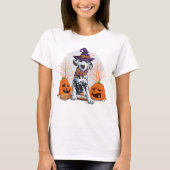 Happy Halloween | Dalmatiner Hexenhund T-Shirt (Vorderseite)