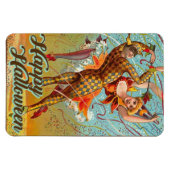 Happy Halloween Dancing Jester Masquerade Vintag Magnet (Horizontal)