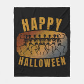 HAPPY HALLOWEEN DANCING SKELETON FLEECEDECKE (Vorderseite)
