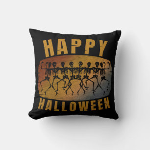 HAPPY HALLOWEEN DANCING SKELETON KISSEN