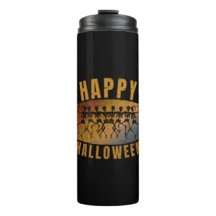 HAPPY HALLOWEEN DANCING SKELETON THERMOSBECHER