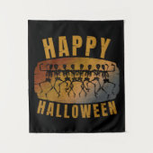 HAPPY HALLOWEEN DANCING SKELETON WANDTEPPICH (Vorderseite)