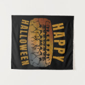 HAPPY HALLOWEEN DANCING SKELETON WANDTEPPICH (Vorderseite (Horizontal))